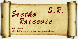 Sretko Raičević vizit kartica